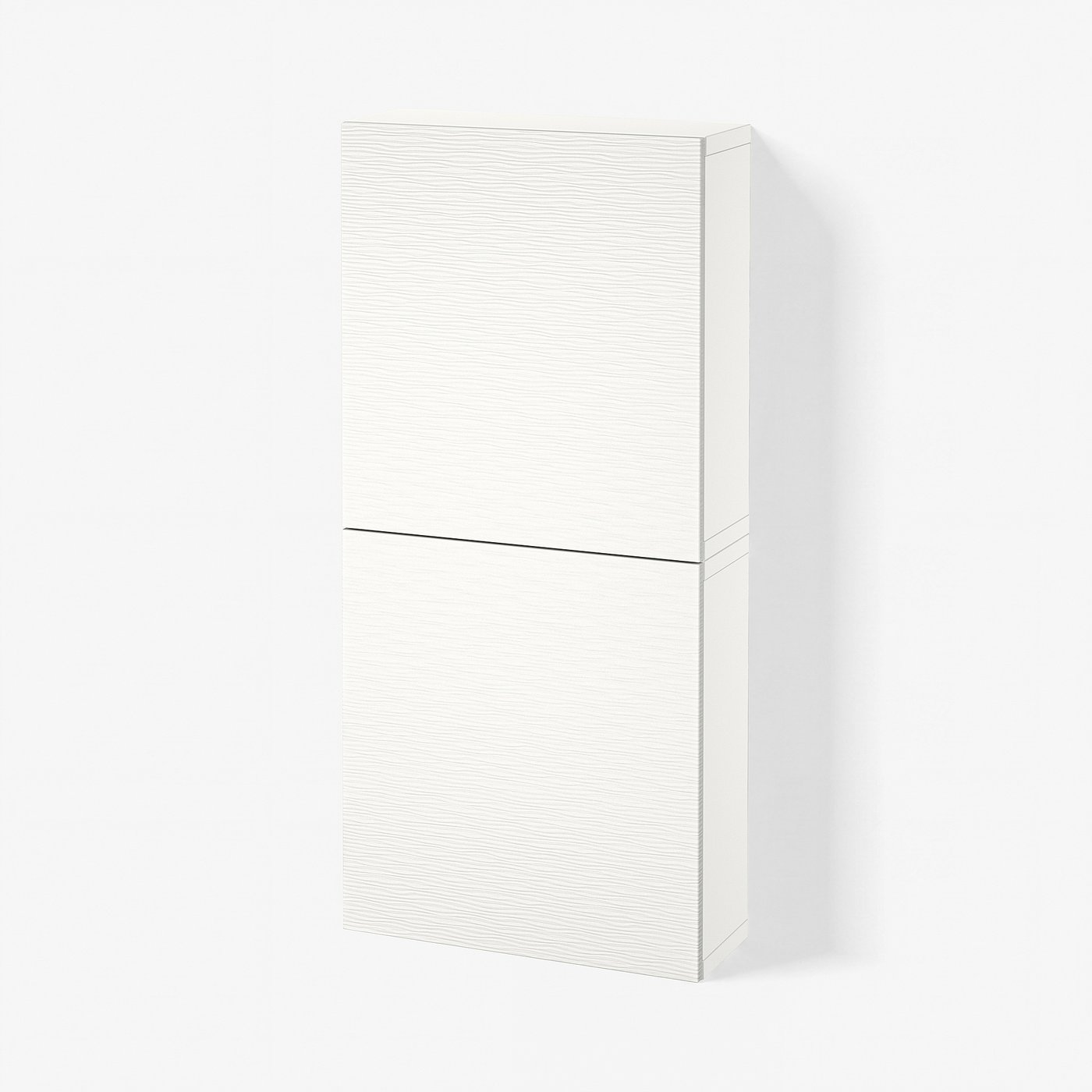 BESTÅ wall cabinet with 2 doors, white/Laxviken white, 60x22x128