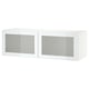 BESTÅ Wall-mounted cabinet combination, white Glassvik/white/light green frosted glass, 47 1/4x16 1/2x15 "
