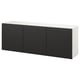 BESTÅ Wall-mounted cabinet combination, white/Hammarsmed anthracite, 70 7/8x16 1/2x25 1/4 "