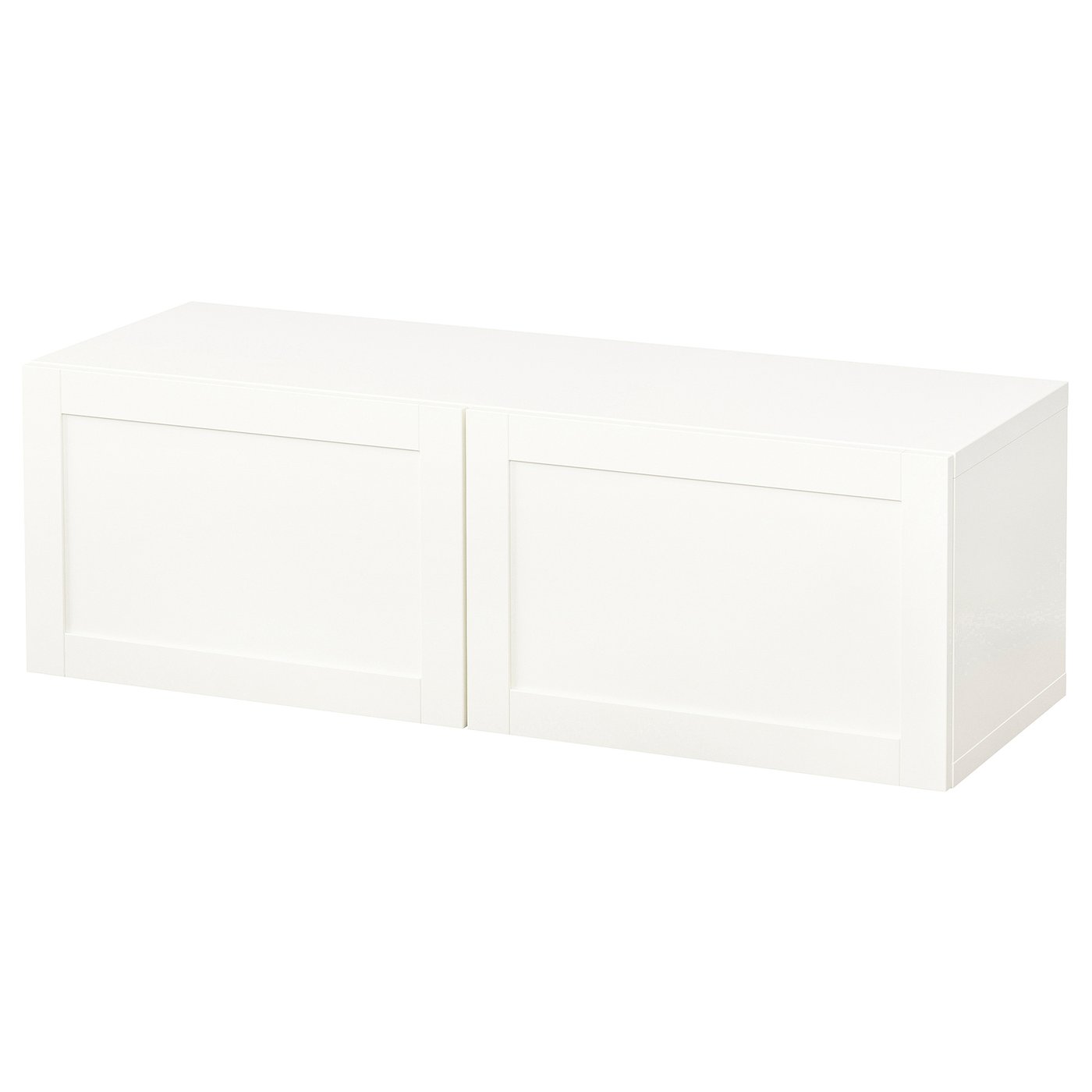 BESTÅ wall-mounted cabinet combination, white/Hanviken white