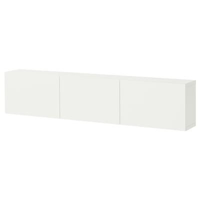 BESTÅ Wall-mounted cabinet combination, white/Lappviken white, 70 7/8x8 5/8x15 "