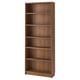 BILLY Bookcase, brown walnut effect, 31 1/2x11x79 1/2 "