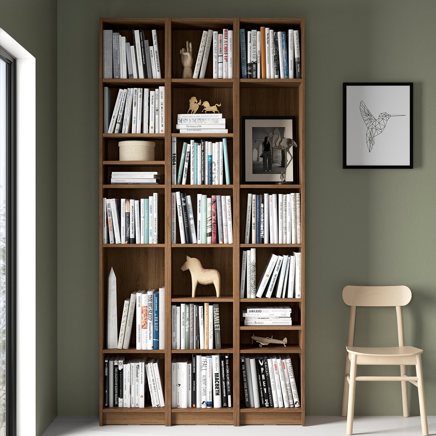 BILLY bookcase comb with extension units, brown walnut effect