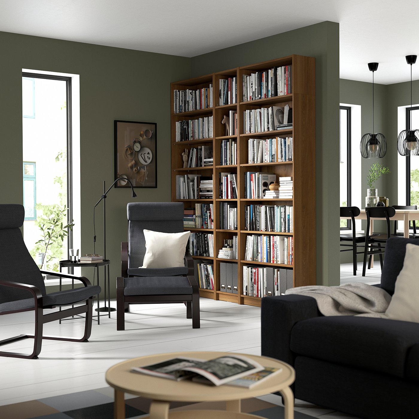BILLY bookcase comb with extension units, brown walnut effect