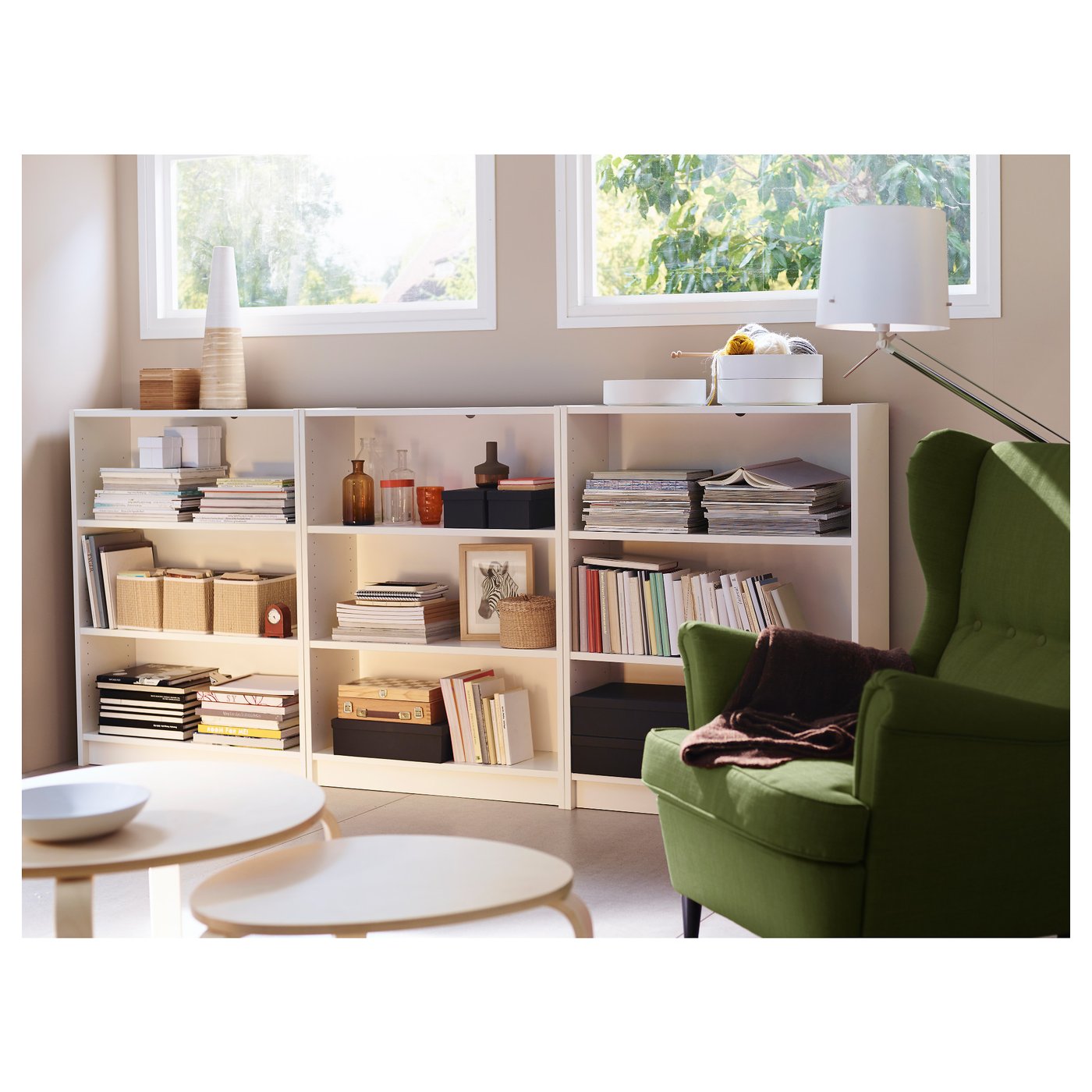 BILLY bookcase combination, white, 240x28x106 cm (941/2x11x413/4