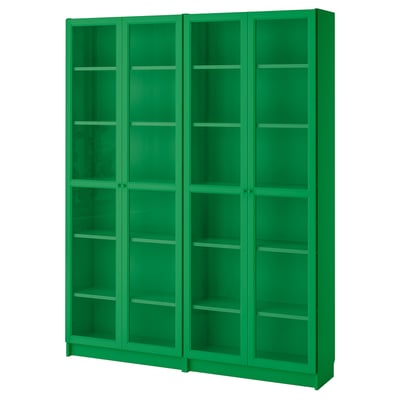 BILLY Bookcase, green, 63x11 3/4x79 1/2 "