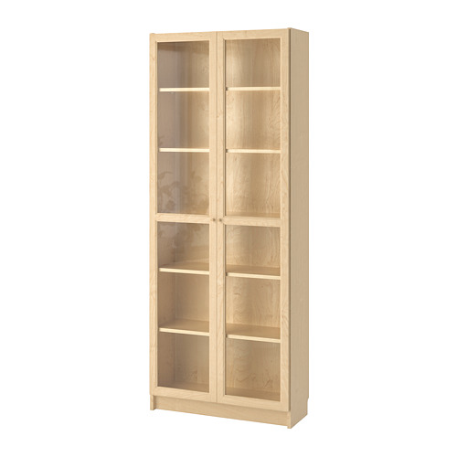 BILLY / OXBERG Bookcase birch veneer IKEA
