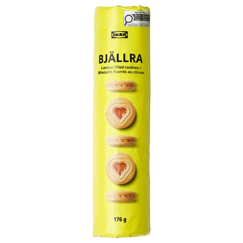 BJÄLLRA Biscuits, lemon flavoured filling, 6 oz