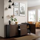 BJÖRKÖVIKEN Door/drawer front, brown stained oak veneer, 23 1/2x15 "