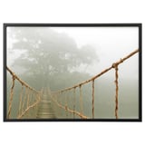 BJÖRKSTA Picture and frame, jungle journey/black, 55x39 ¼ "
