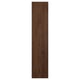 Dark walnut veneer pax wardrobe door with solid wood edges, rectangular shape, distressed design.