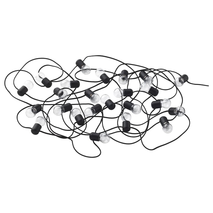 BLÖTSNÖ LED string light with 24 lights, indoor black IKEA CA