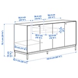 BOASTAD Storage combination, black/oak veneer, 79 7/8x72 7/8 "
