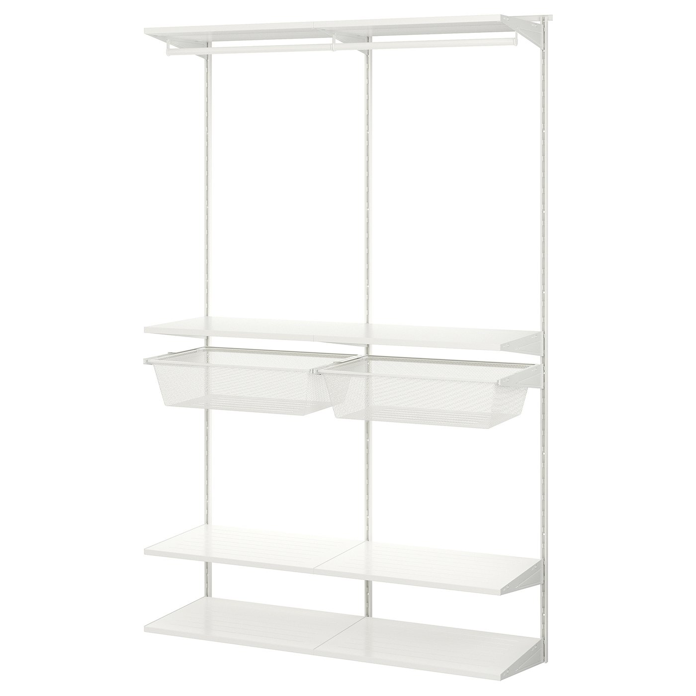 BOAXEL wardrobe combination, white, 125x40x201 cm (491/8x153/4x79