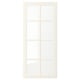 BODBYN Glass door, off-white, 18x40 "