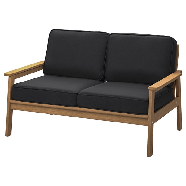 BONDHOLMEN Loveseat, outdoor, brown/Järpön/Duvholmen anthracite