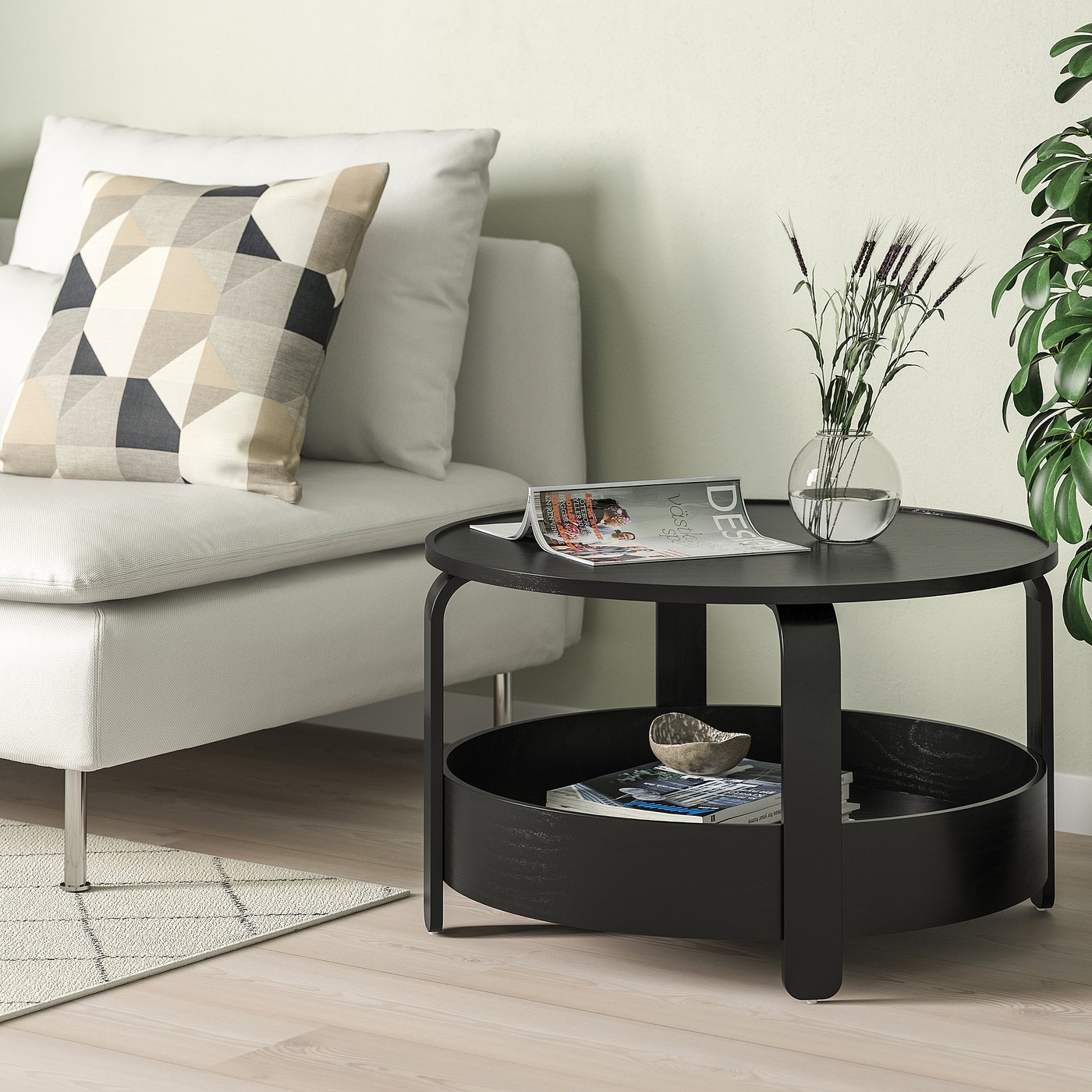 IKEAテーブル(ボルゲビー) BORGEBY coffee table, black, 70 cm (271/2
