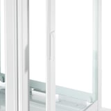 BORRBY Lantern for block candle, indoor/outdoor white, 17 ¼ "