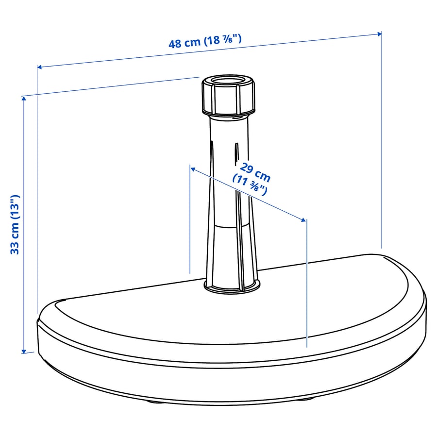 BRAMSÖN Umbrella base, black IKEA CA