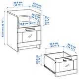 BRIMNES Bedroom furniture, set of 3, white, Twin