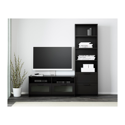 BRIMNES TV storage combination black IKEA