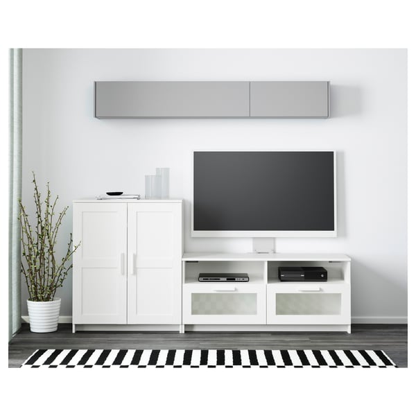 BRIMNES TV storage combination, white, 200x41x95 cm (783/4x161/8x373/8
