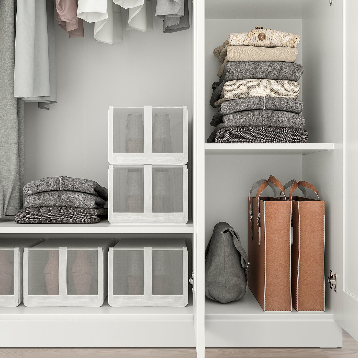 BRIMNES wardrobe with 3 doors, white, 117x50x190 cm (46x193/4x743