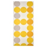 BRÖGGAN Tablecloth, dot pattern white/yellow, 57x126 "