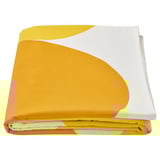 BRÖGGAN Tablecloth, dot pattern white/yellow, 57x126 "
