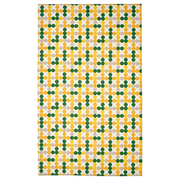 BRÖGGAN Tablecloth, wipeable/dot pattern multicolor, 57x94 "