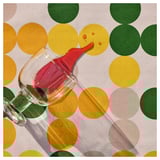 BRÖGGAN Tablecloth, wipeable/dot pattern multicolor, 57x94 "