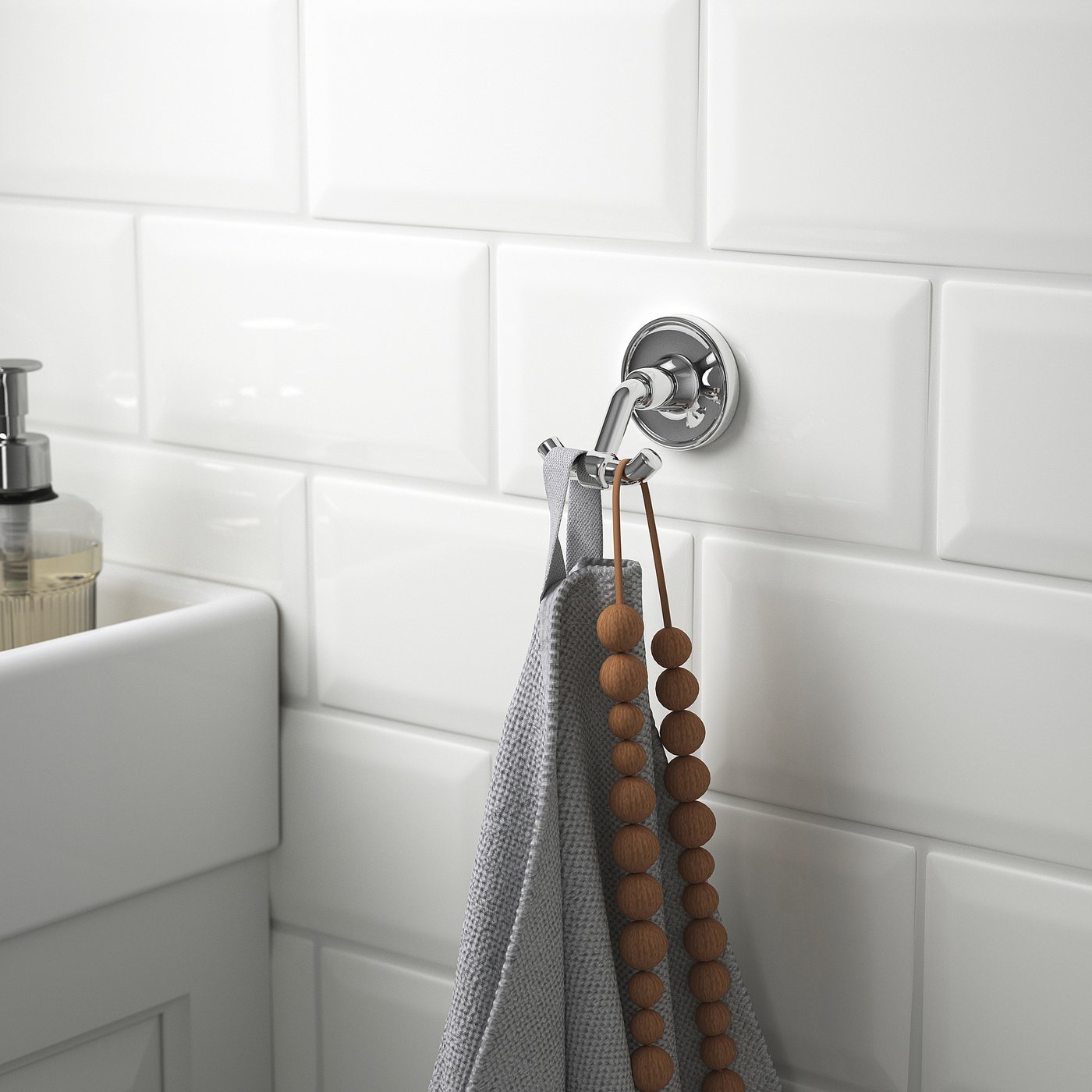 IKEA 2脚目 BROFJÄRDEN double hook, chrome effect - IKEA CA