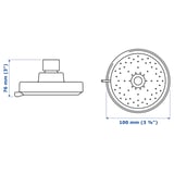 BROGRUND 5-spray shower head, chrome plated
