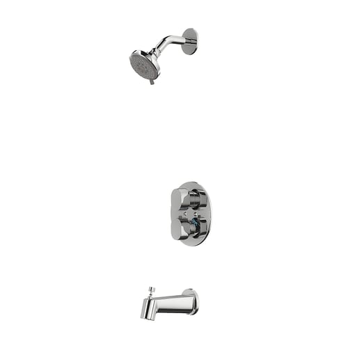 BROGRUND Bath/shower set thermostatic faucet - chrome plated