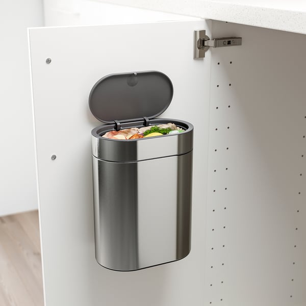 BROGRUND Touch top trash can, stainless steel, 1 gallon