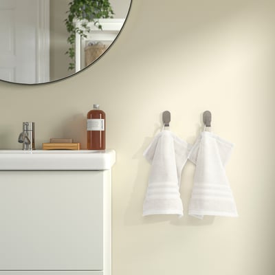 BROKGLIM Washcloth, white, 12x12 "