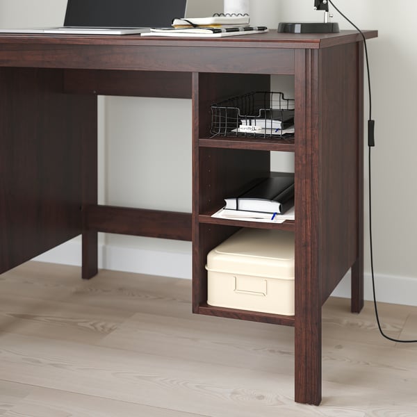 BRUSALI desk, brown, 90x52 cm (353/8x201/2") IKEA CA