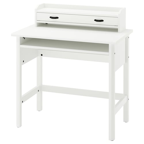 BRYTNING Desk with add-on unit, white, 33 1/2x20 7/8 "