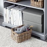 BYHOLMA Basket, gray, 9 ¾x11 ½x6 "