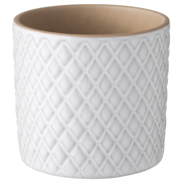 CHIAFRÖN Plant pot, white, 3 ½ "