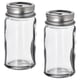 CITRONHAJ Salt and pepper shakers, clear glass/stainless steel, 3 ¼ "