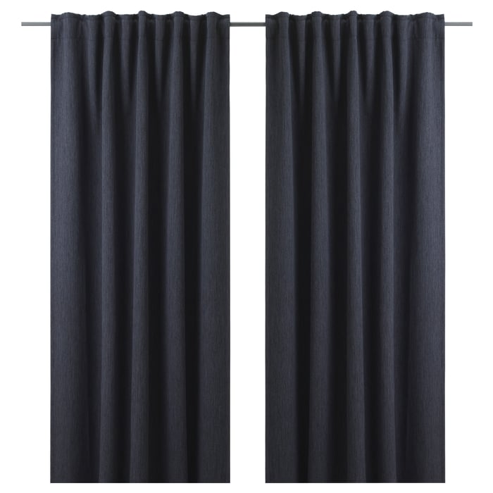 DAGÖGA blackout curtains, 1 pair, bluegray, 145x250 cm (57x98") IKEA CA