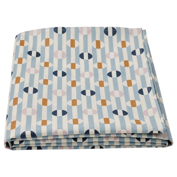 DAKSJUS Tablecloth, wipeable/stripe pattern blue, 57x94 "