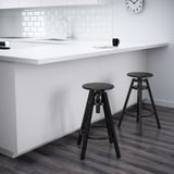 DALFRED Bar stool, black, 24 3/4-29 1/8 "
