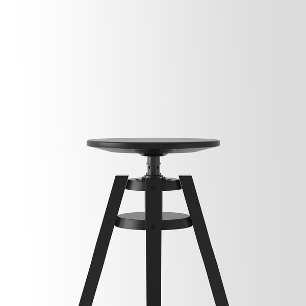 DALFRED Bar stool, black, 24 3/4-29 1/8 "