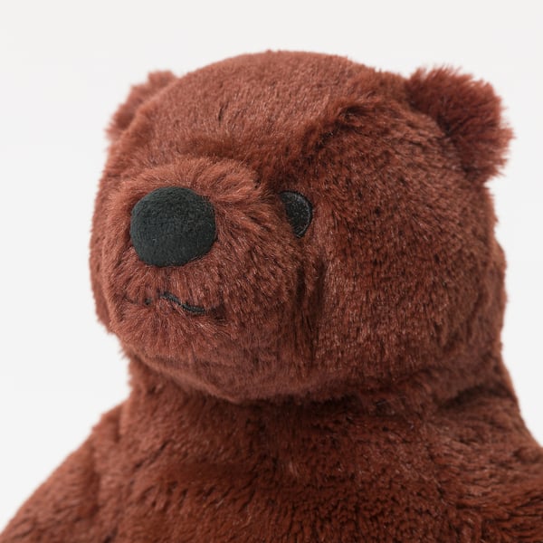 DJUNGELSKOG Soft toy, brown bear, 11 "