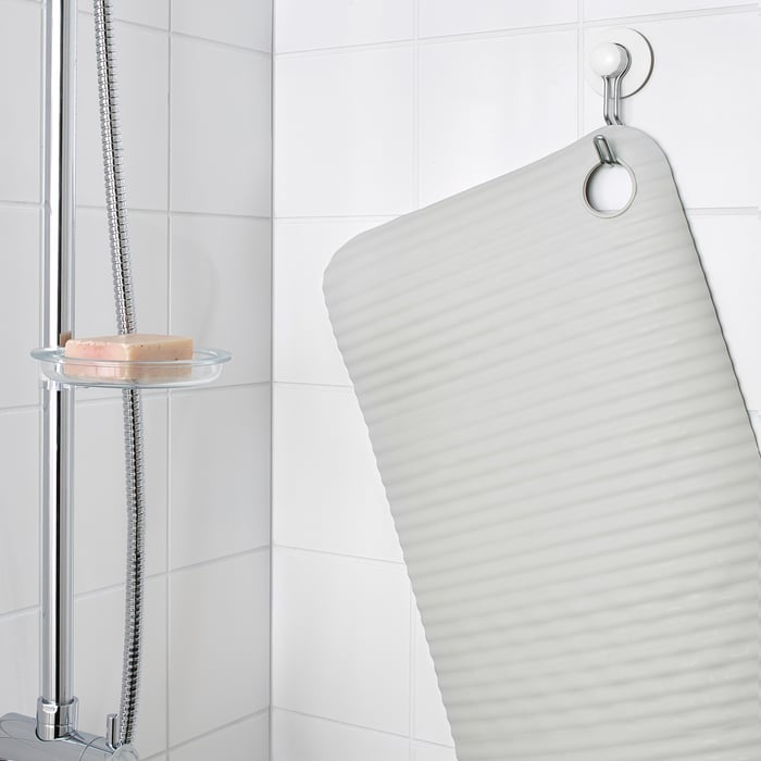 DOPPA bathtub mat, light gray, 33x84 cm (13x33") IKEA CA