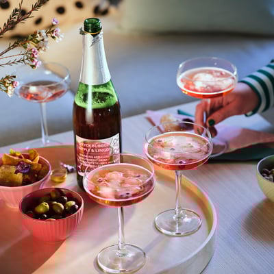 DRYCK BUBBEL ÄPPLE & LINGON Sparkling drink, apple/lingonberry, 25 oz