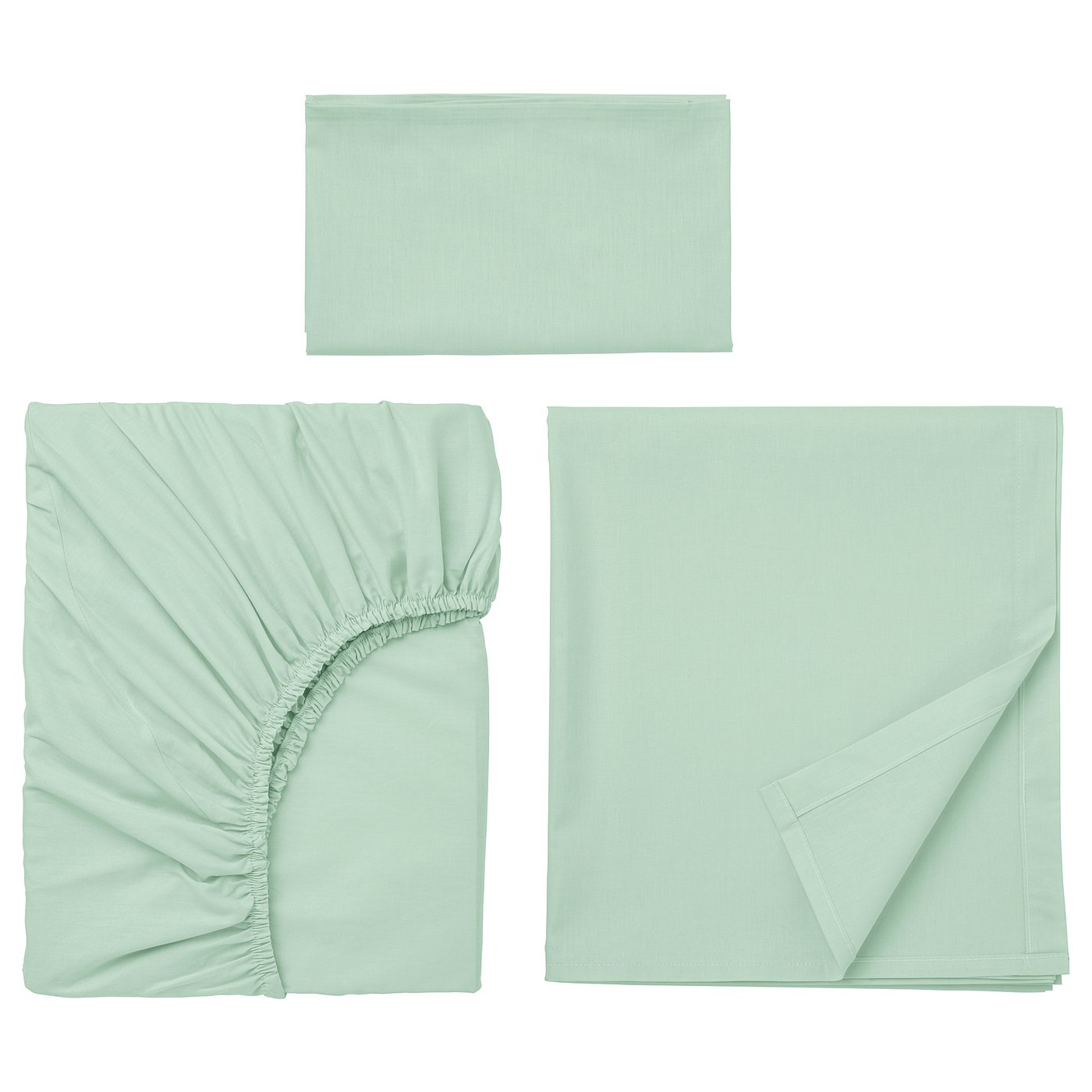 DVALA Sheet set, light green, Twin IKEA