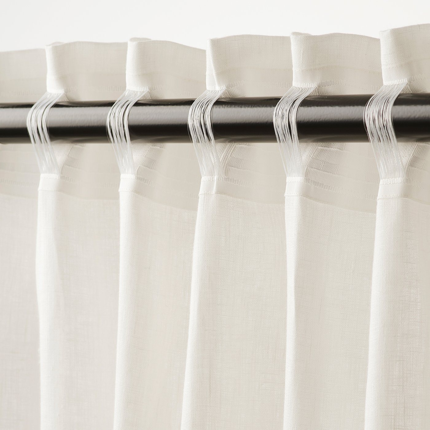 DYTÅG ディトーグ カーテン, ホワイト DYTÅG curtains, 1 pair, white/with heading tape, 145x250 cm